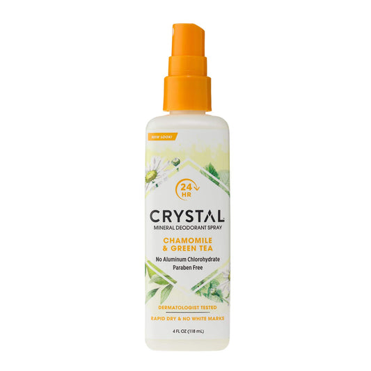 Crystal Essence Mineral Deodorant Spray, Chamomile & Green Tea 4 oz (Pack of 12) Beauty and Personal Care Crystal Essence