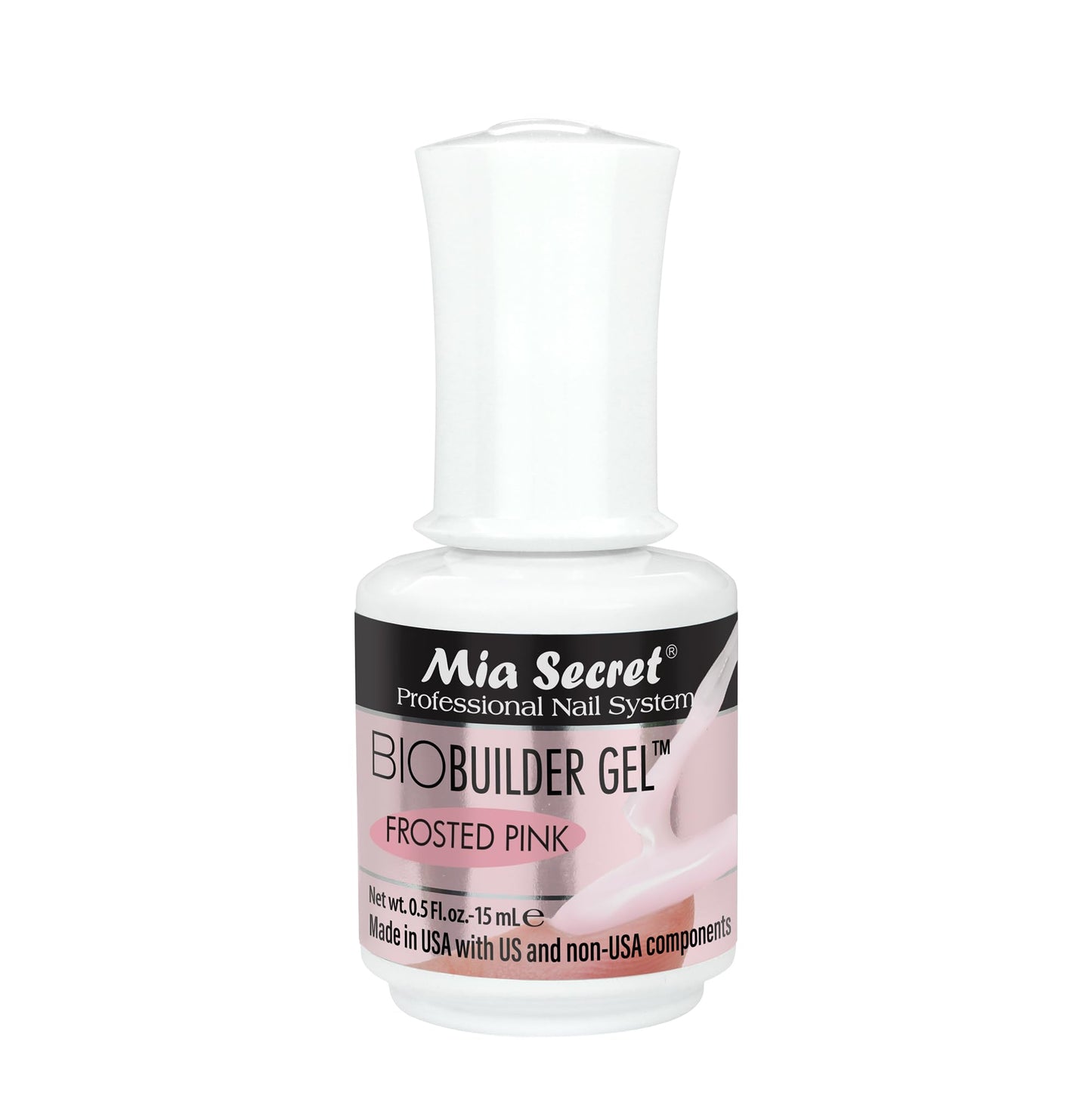 Frosted Pink BioBuilder Gel - Structuring Gel in a bottle for nail extensions by Mia Secret Beauty & Personal Care Mia Secret