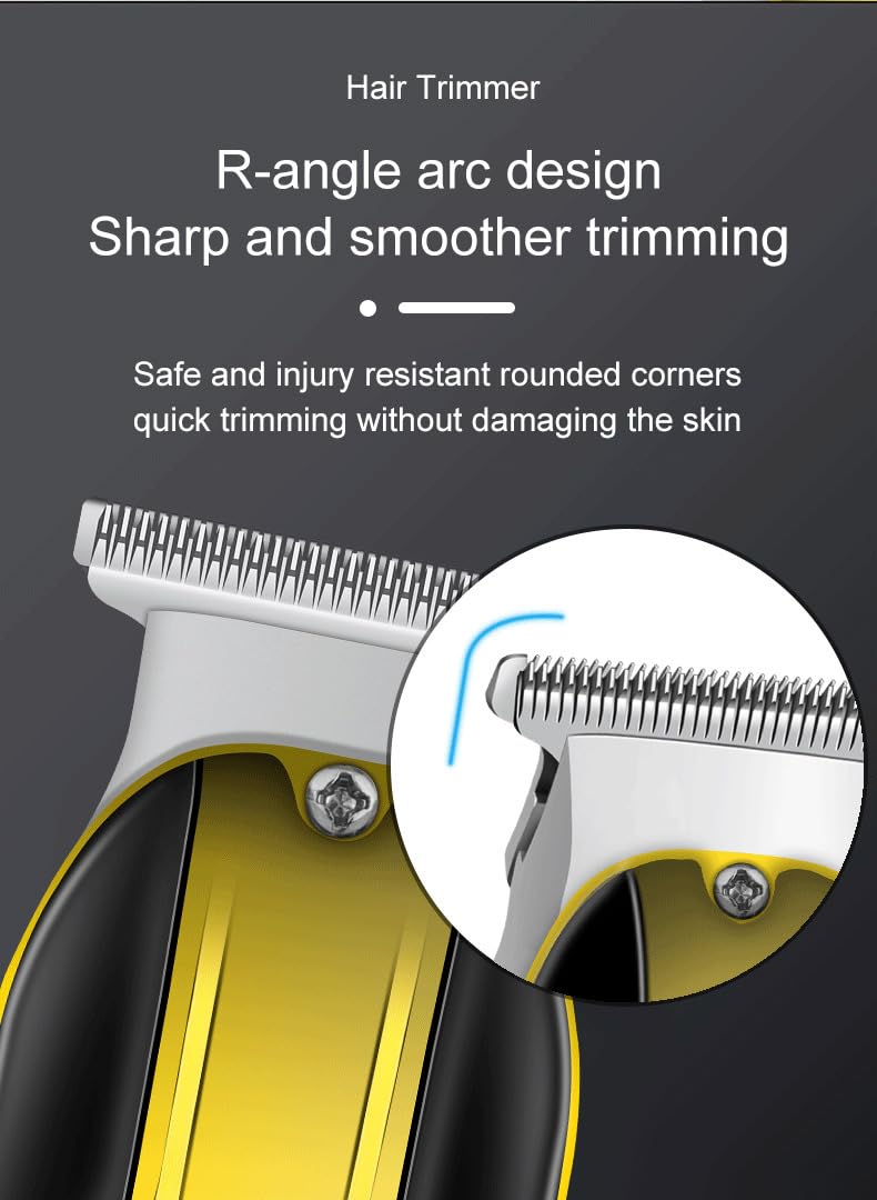 QDKVTNDJZ Hair Clippers for Men, Professional Cordless Beard Trimmer with Power Motor & Smart LCD, Quiet Hair Trimmer, Perfect for Kids, Bearded Men Beauty and Personal Care QDKVTNDJZ