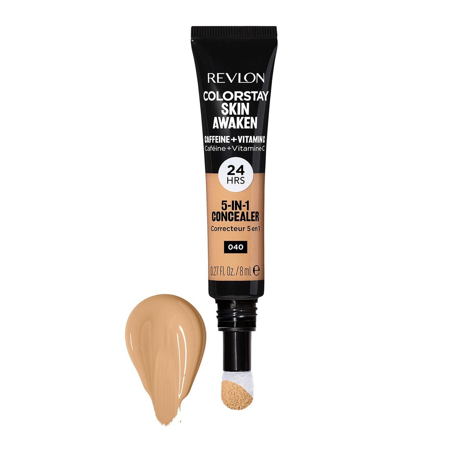 Revlon ColorStay Skin Awaken 5-in-1 Concealer, Lightweight, Creamy Longlasting Face Makeup with Caffeine & Vitamin C, For Imperfections, Dark Circles