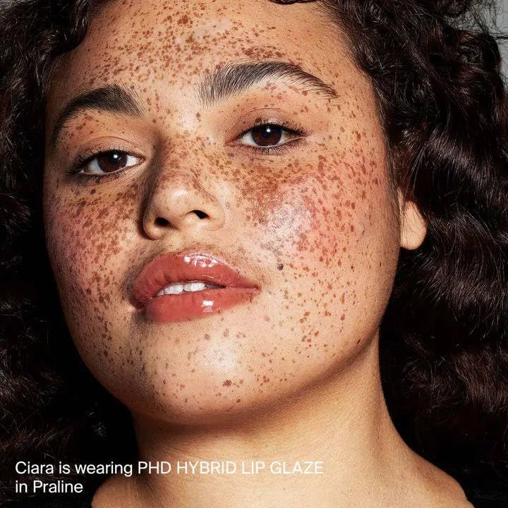 HAUS LABS BY LADY GAGA PHD HYBRID LIP GLAZE - Praline (Neutral Deep Beige) + ENTEL Aloe vera Sheet Masque (BONUS)