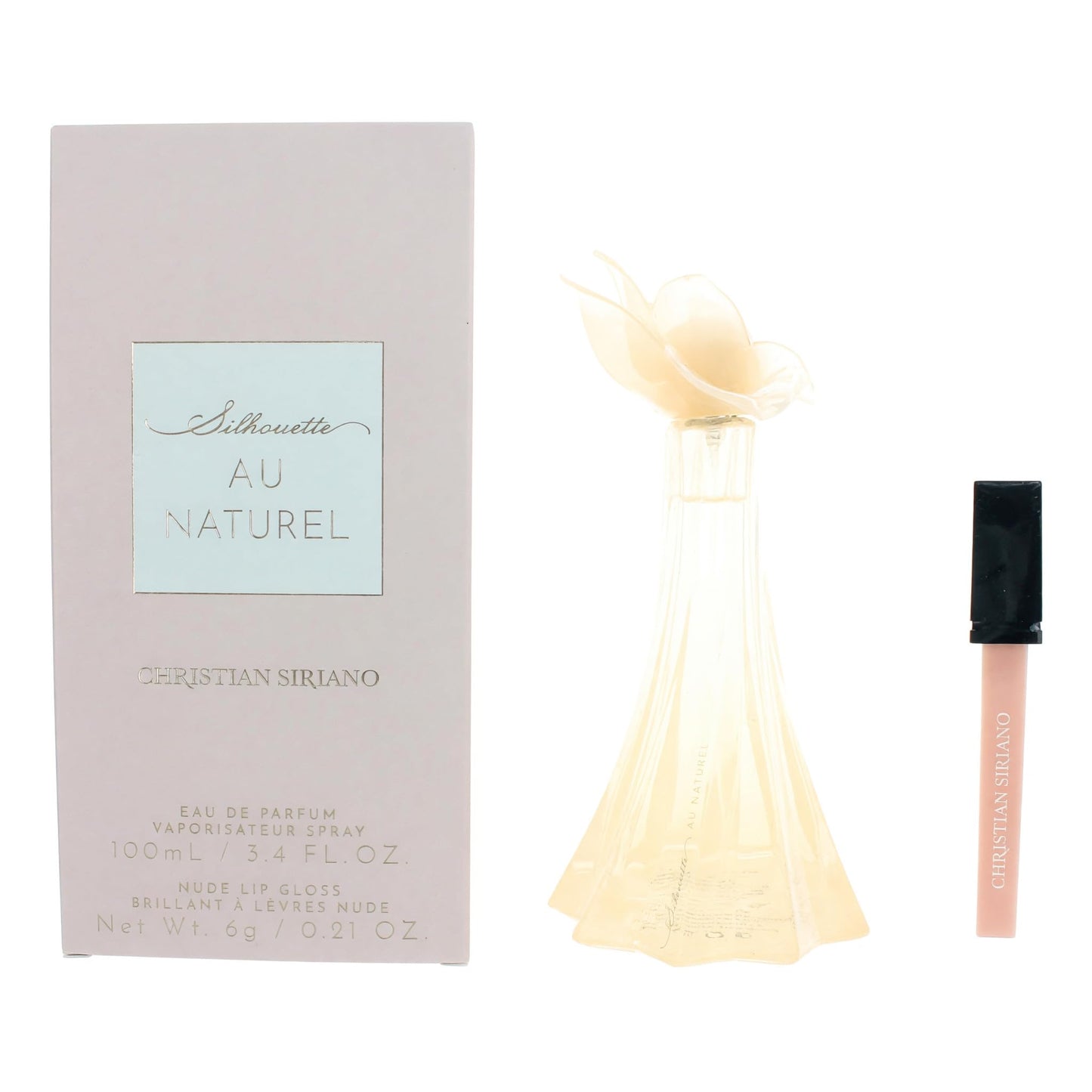 Christian Siriano Silhouette Au Naturel, 3.4oz EDP Spray Women with Lip Gloss