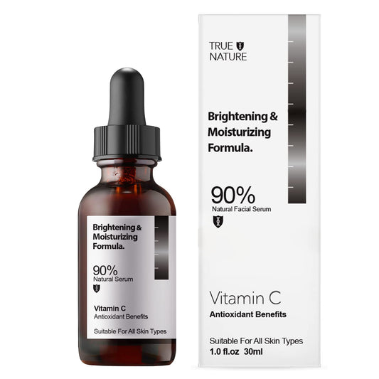 Anti Aging Facial Serum Sensivite Skin Face 30ml 1fl oz by TRUE NATURE SKINCARE Vitamin C Hyaluronic Acid Daily Skincare Collagen Peptide (Vitamin C)