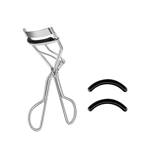 SHINING CROWN By EMILYSTORES EMILYSTORES Makeup Tool For Eyelashes With 2 Replacement Silicone Refill Pads FREE Metal Eyelash Curler 1PC, Platinum