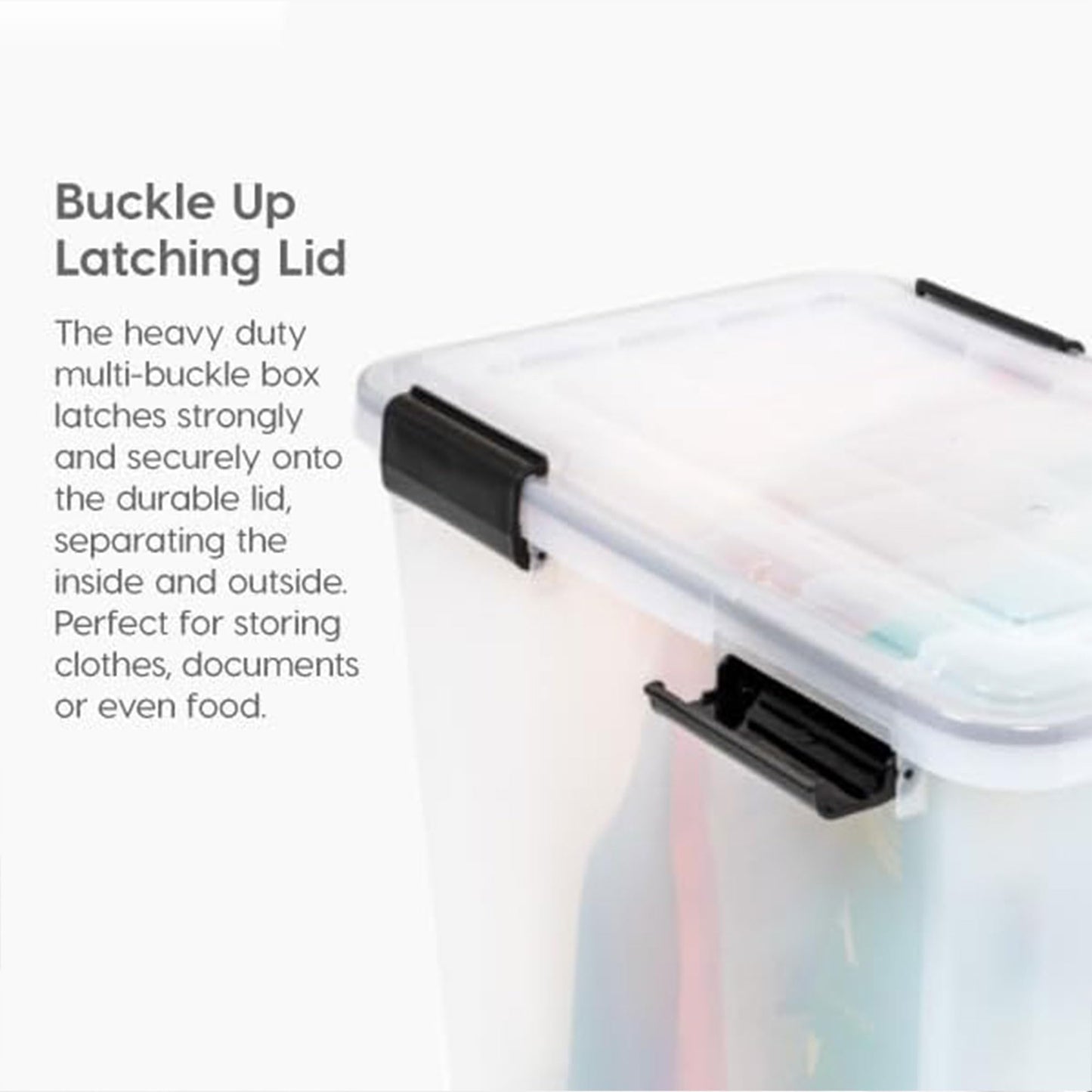 IRIS USA WeatherPro 74 Qt Storage Bins with Lids, 2 Pack, BPA-Free Plastic Gasket Box with Tight Latch and Seal, Stackable Nestable Tote Tub…