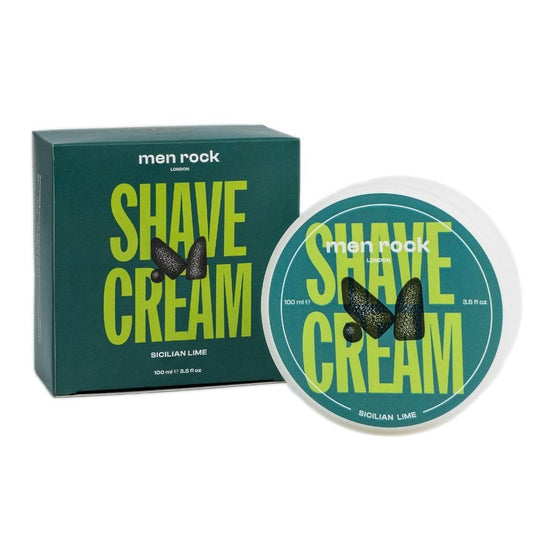 Men Rock Shave Cream - Sicilian Lime - Mens Shaving Cream - Moisturizing Shaving Foam for Men - Non-Drying Formula - Cruelty-Free - 3.5 oz Beauty and Personal Care Men Rock