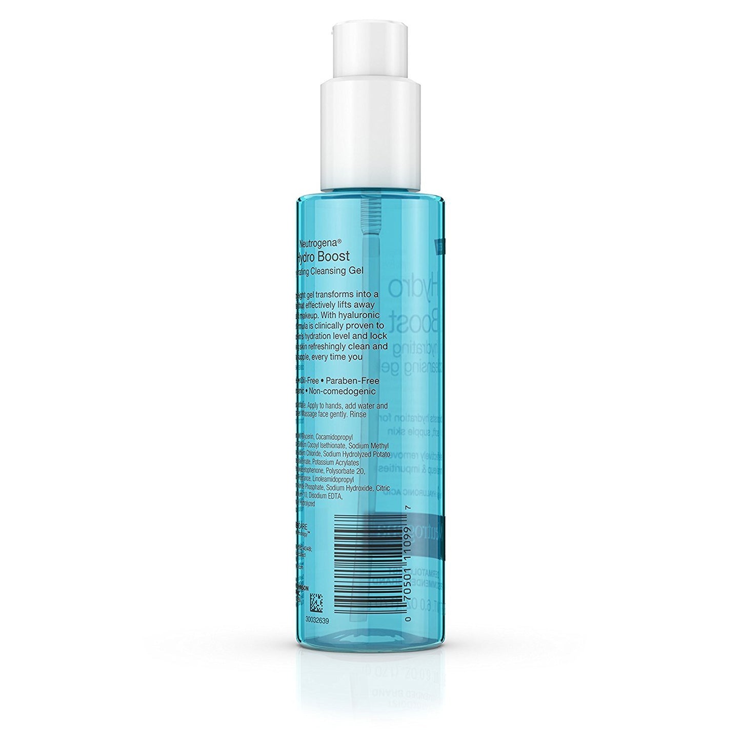 Neutrogena Hydro Boost Lightweight Hydrating Facial Cleansing Gel, Gentle Face Wash & Makeup Remover with Hyaluronic Acid, Hypoallergenic & Non