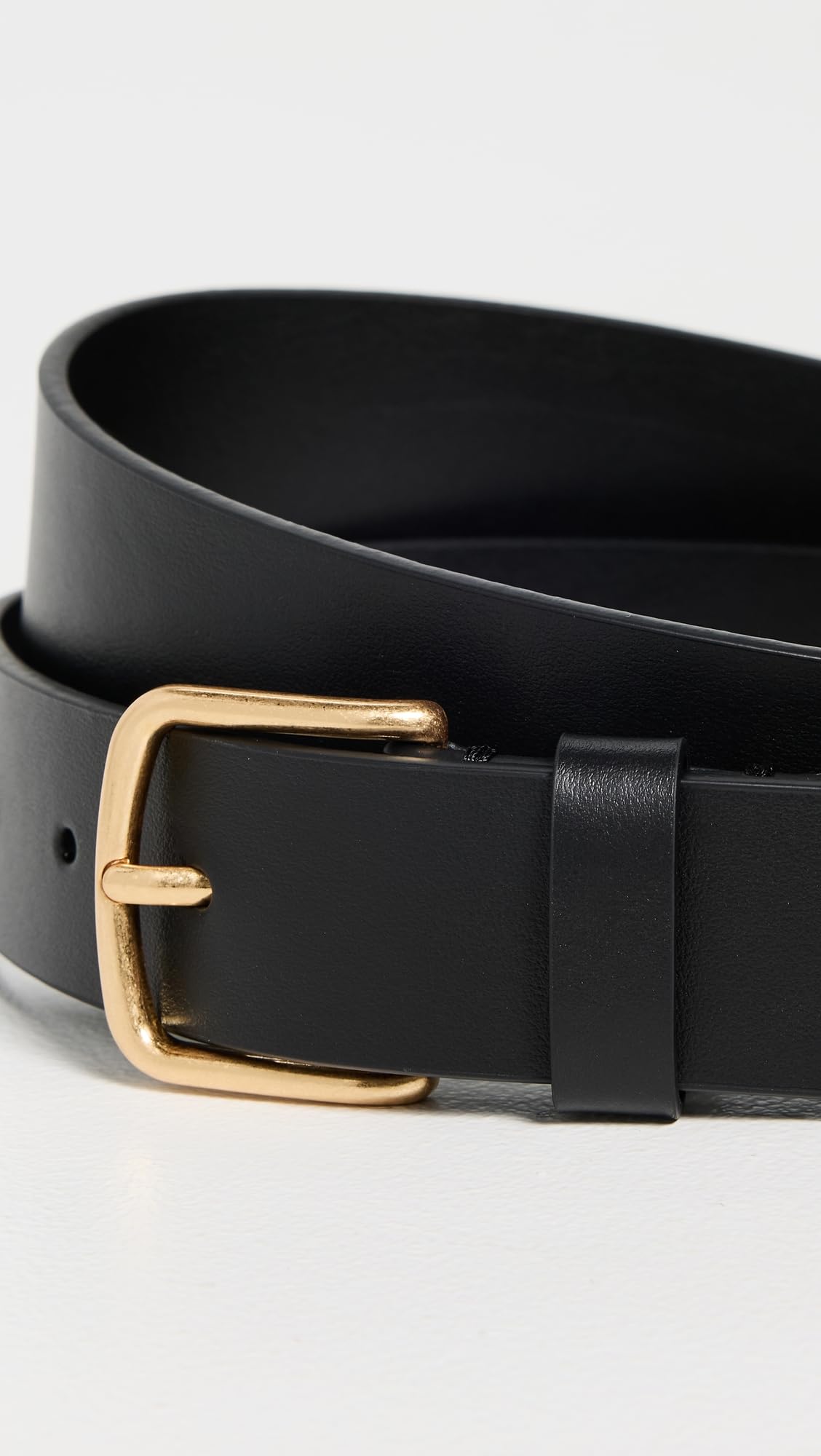 Vince Women's Flat Belt, Black, XL