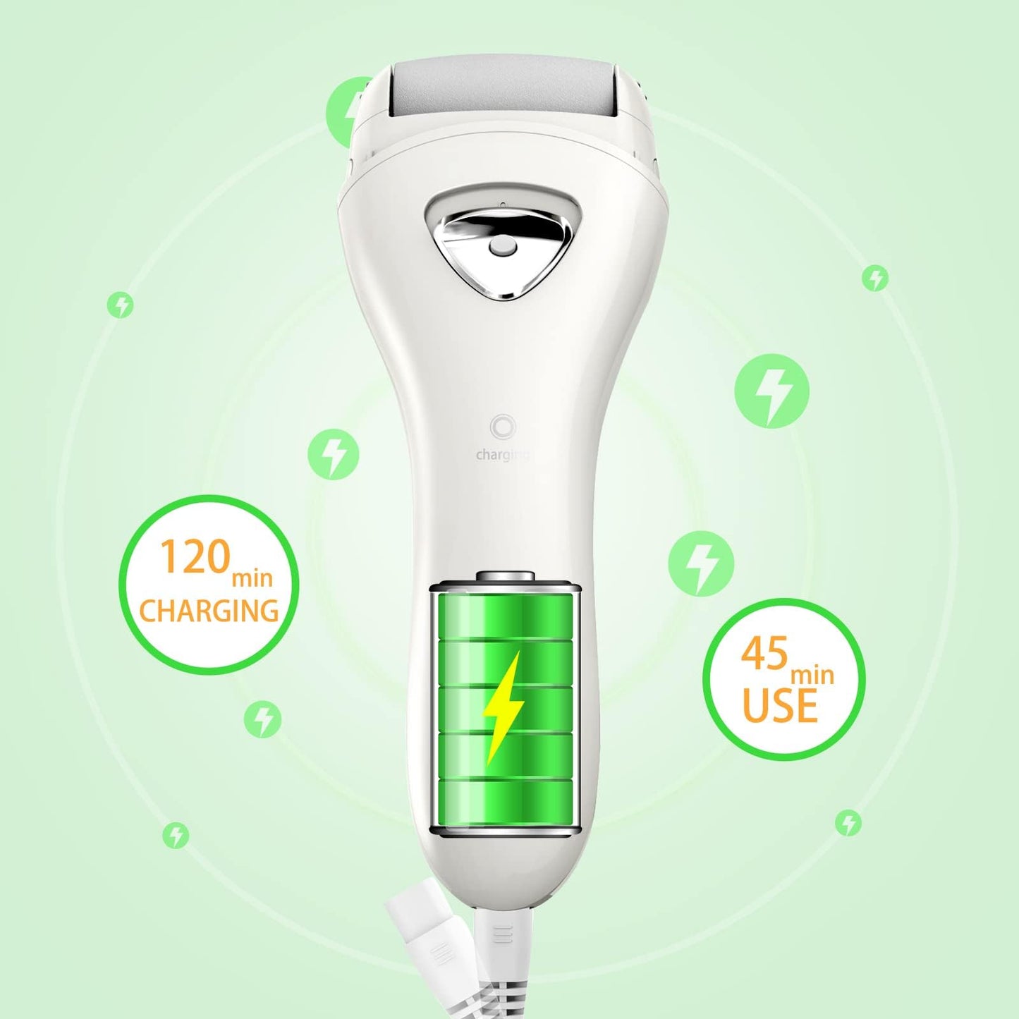 Electric Feet Callus Removers Rechargeable,Portable Electronic Foot File Pedicure Tools, Electric Callus Remover Kit,Professional Pedi Feet Care Beauty and Personal Care PRITECH
