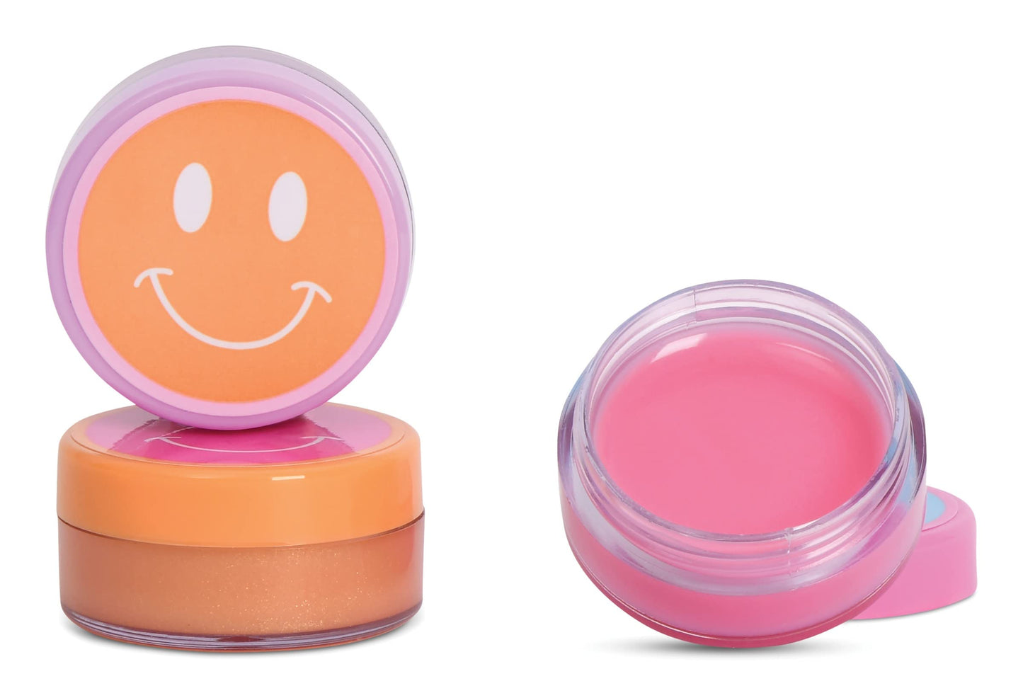 iscream Choose Happy Smiley Face Scented Classic Pot Style Set of 3 Lip Balms