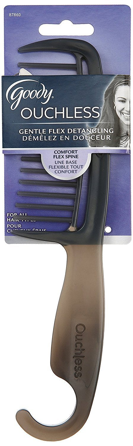 Goody Ouchless Shower Comb, All-Purpose Detangling Comb for Knots & Tangles, Pain-Free Detangler for Wet or Dry Hair, For Women, Men, Boys, and Girls