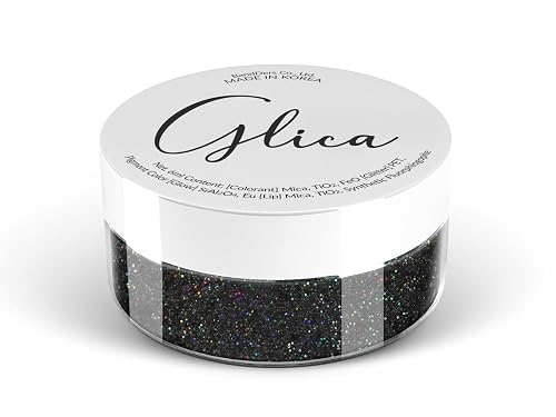 MARBLERS Glitter Mica Powder [Black Magic] 0.14oz (4g) | Glitter Mica | Highly Pigmented | Non-Toxic, Vegan, Cruelty-Free | Eyeshadow, Body Butter