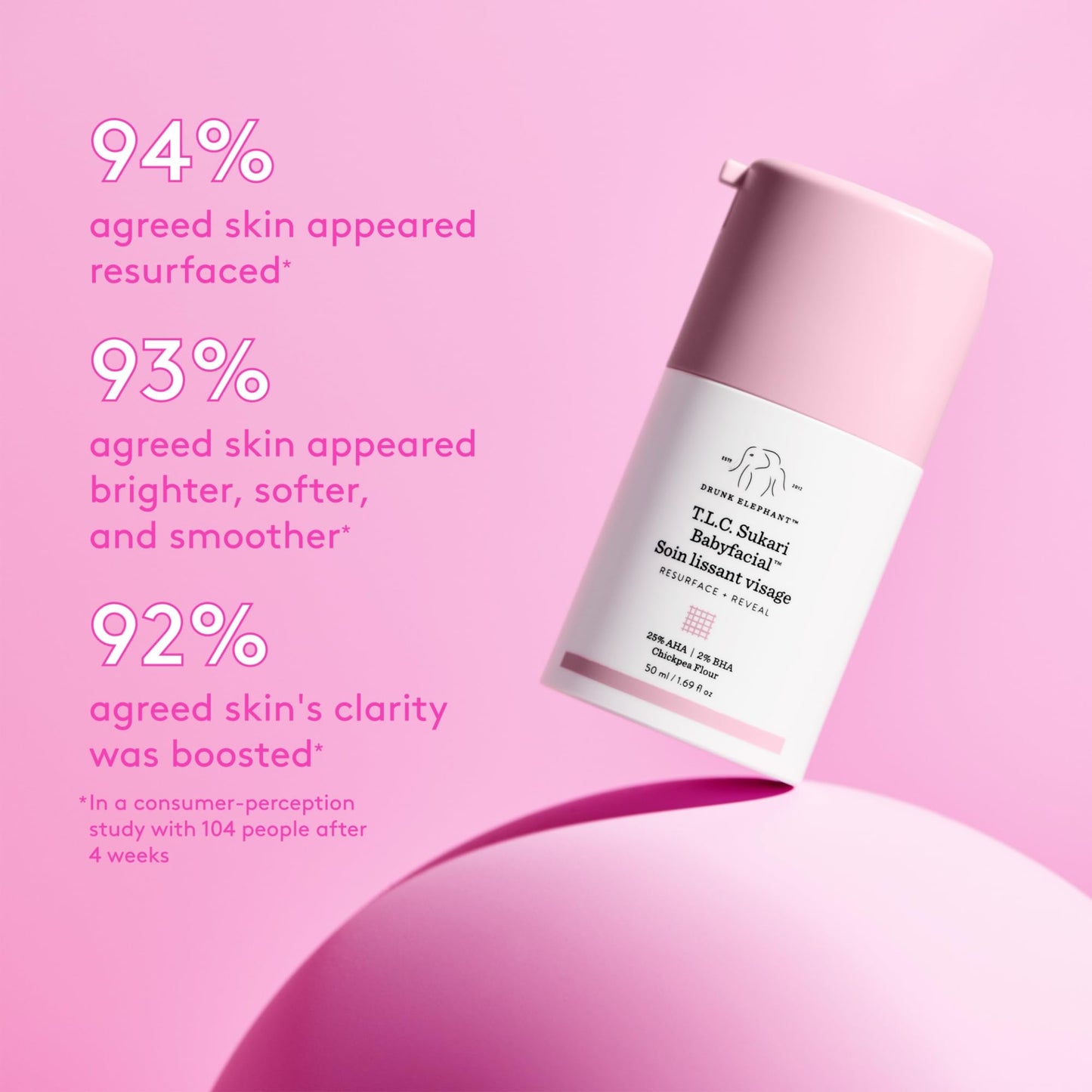 Drunk Elephant T.L.C. Sukari Babyfacial - 50 ml/1.69 fl oz - Exfoliating Face Mask - Clean Clinical Skincare - Cruelty-Free - Dermatologist-Tested