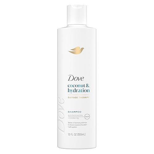 Dove Shampoo Coconut & Hydration for Dry Hair with Bio-Protein Care Technology and Coconut Oil 12 Fl Oz