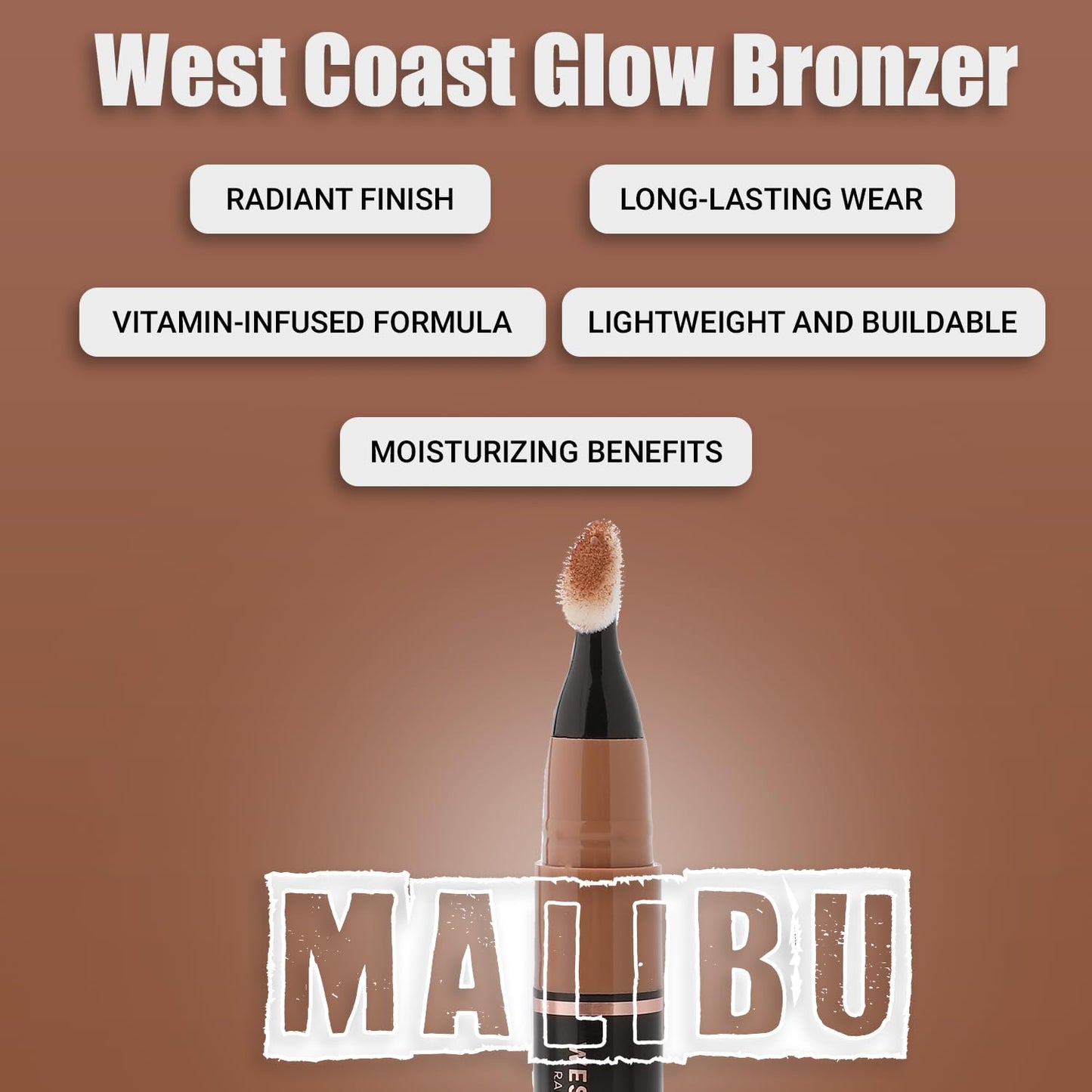 Profusion Cosmetics West Coast Glow Radiant Liquid Bronzer, Highly Pigmented Cream Bronzer Makeup, Long-Lasting, Blendable & Light-Weight Formula