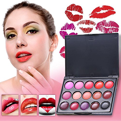 15 Colors Lip Gloss Palette, Makeup Set Makeup Kit Camouflage Lipstick Case Lip Gloss, Ideal For Both Professional For Lipstick And Personal Use