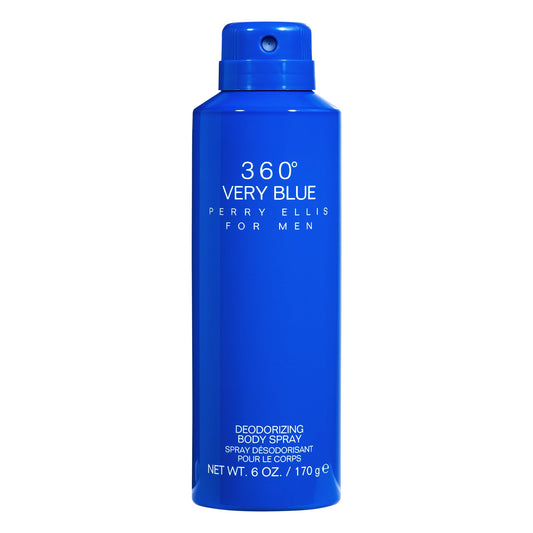 Perry Ellis 360° Very Blue Body Spray for Men - Body Spray Cologne, EDT, All Over Men's & Boys Mist with Notes of Citrus, Bergamot & Amber Fragrance Beauty & Personal Care Perry Ellis