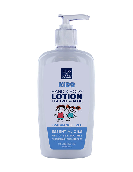 Kiss My Face Kids Fragrance-Free Hand & Body Lotion - Hydrate And Soothe Skin - Vegan & Cruelty-Free - Easy To Use Hand Lotion Pump - Suitable