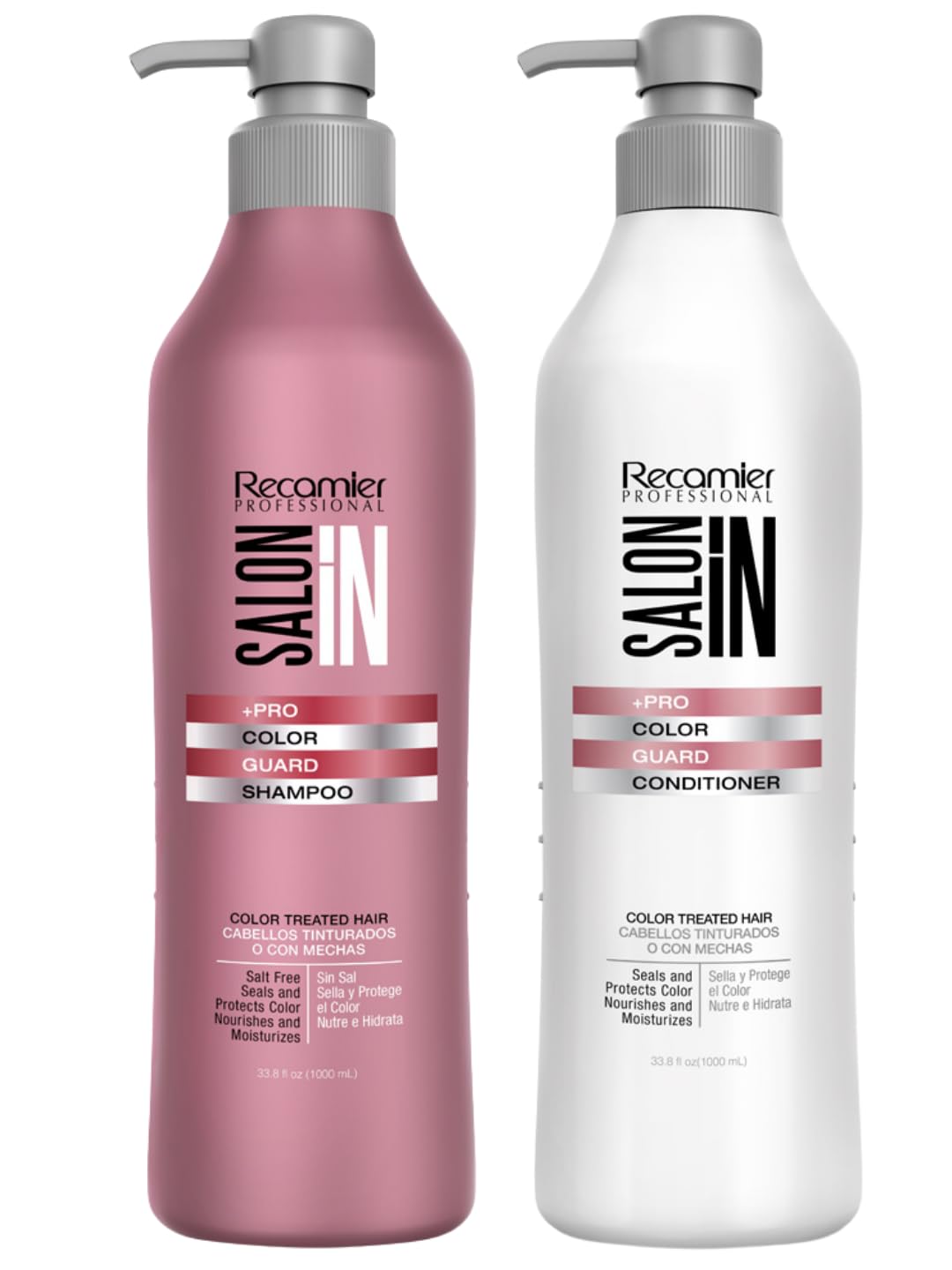 Salon In by Recamier | Color Guard Shampoo and Conditioner Set for Color-Treated Hair | 10.1 fl oz / 300 ml Each