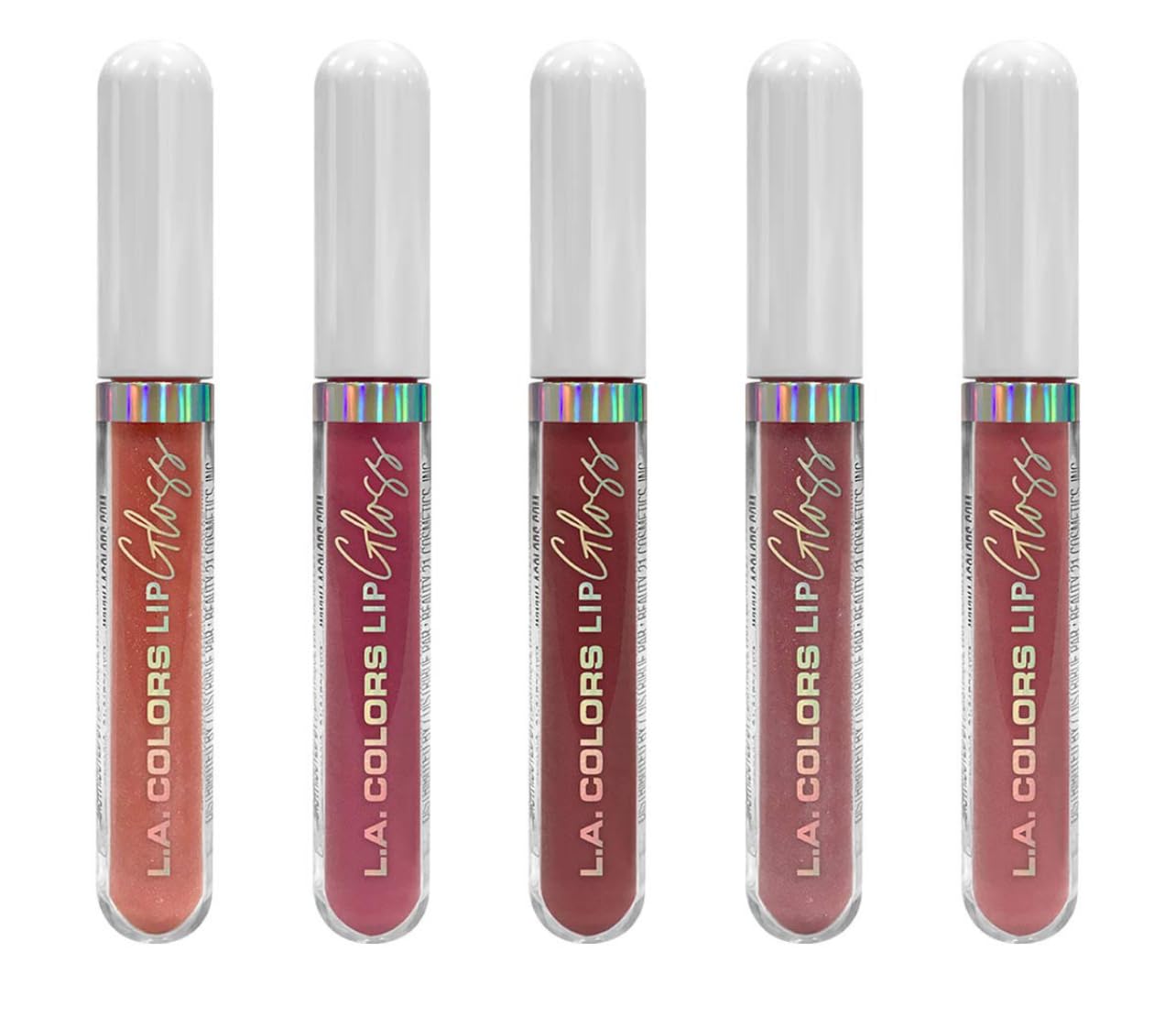 L.A. COLORS All Is Bright 5pc Glossy Lip Set, Lips Be Glossy, 1 Fl Oz (Pack of 1)