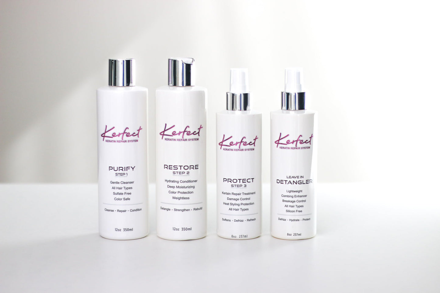 Kerfect Hair Repair System Step 1, Purify Gentle Cleanser, Shampoo