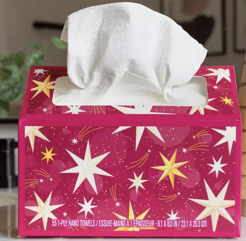 Kleenex White Disposable Hand Towels, Holiday Themed Box, 1 Box (Designs May Vary)