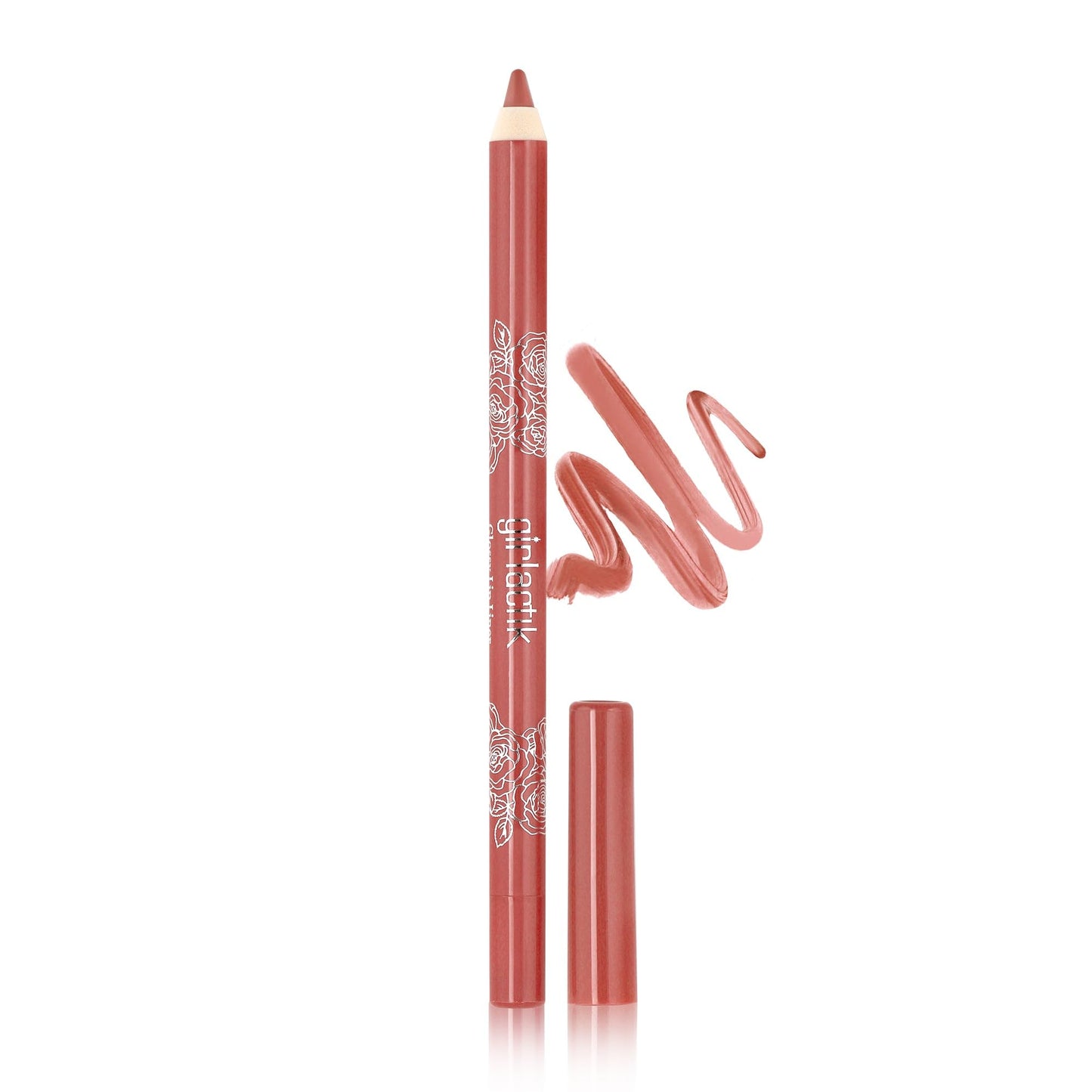 Girlactik Glossy Lip Liner - Moisturizing Lip Pencil with Glossy Shine - Smooth, Creamy, Clean Beauty, Vegan & Cruelty-Free Formula (Stella)
