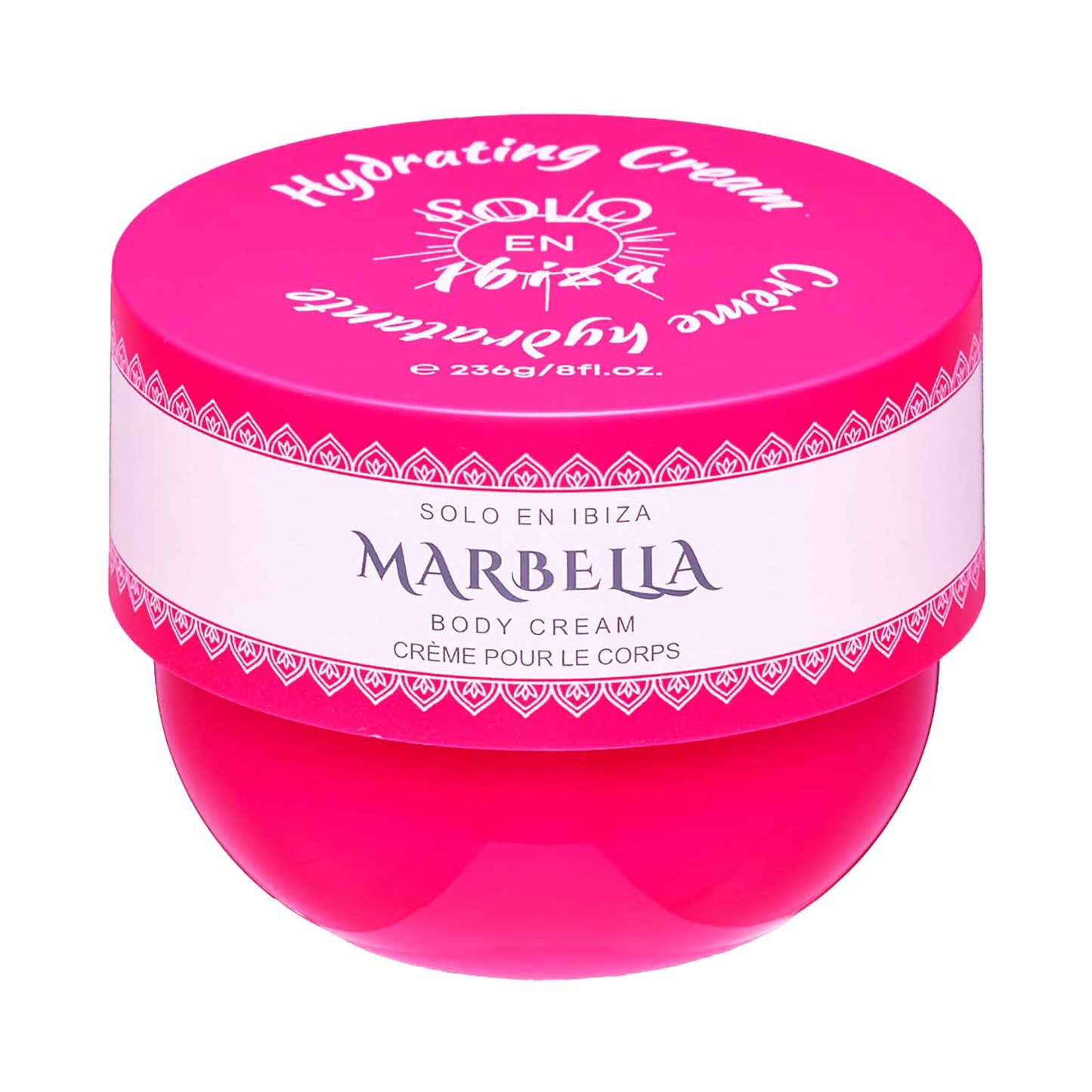 Solo en Bella Marbella Hydrating Body Cream, Pink, 8.1 oz