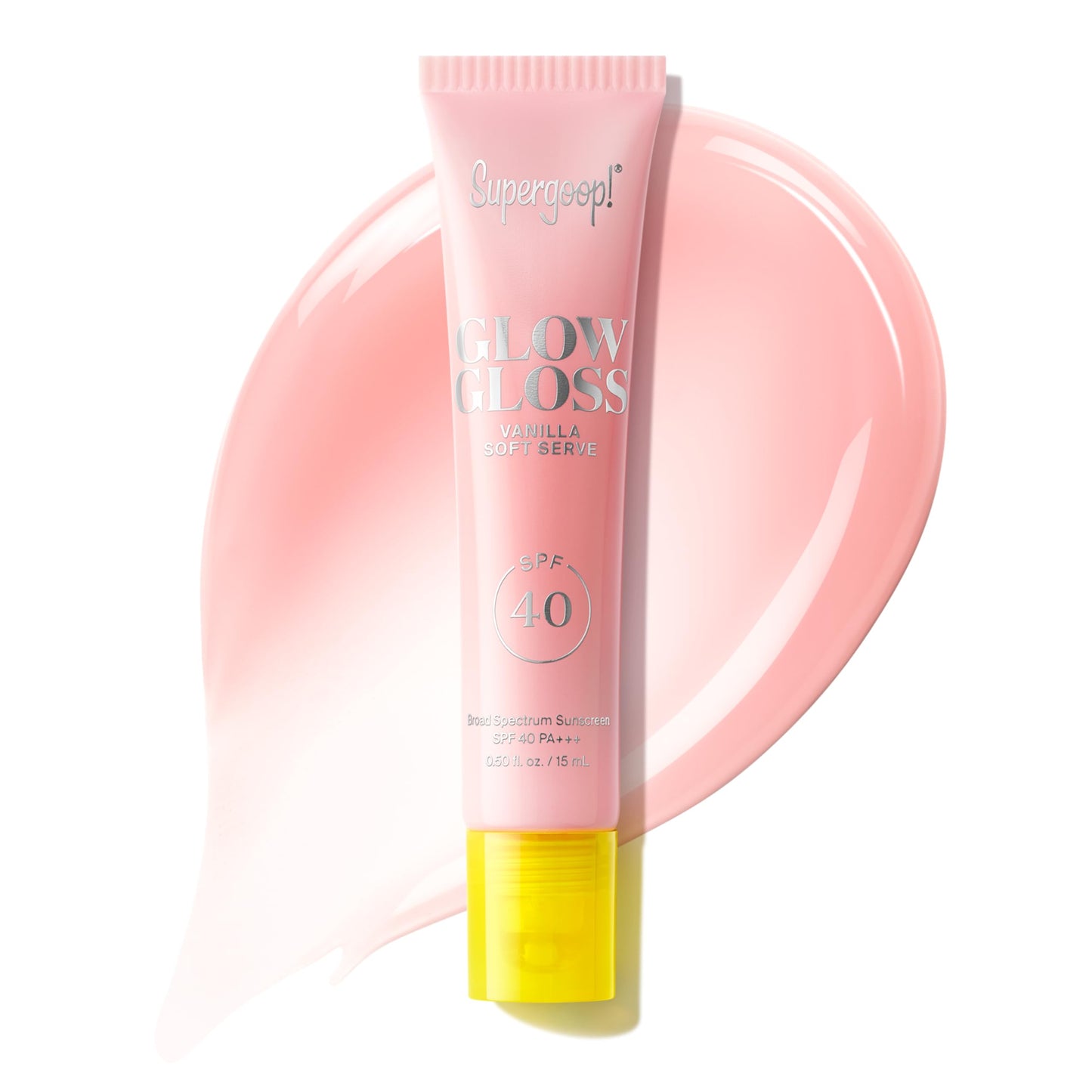 Supergoop! Glow Gloss SPF 40 Lip Balm, Vanilla Soft Serve (Sweet Cream Flavor, Sheer Soft Pink Tint) - Broad Spectrum Protection with a Non-Sticky Beauty and Personal Care Supergoop! Default Title
