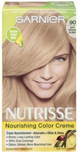 Garnier Nutrisse Nourishing Color Creme, Light Natural Blonde [90] 1 ea (Pack of 4)
