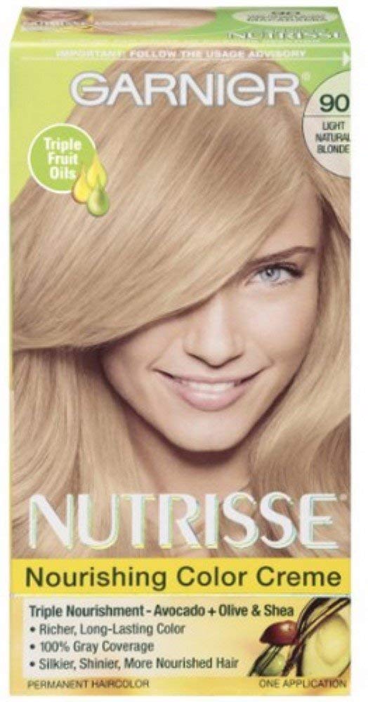 Garnier Nutrisse Nourishing Color Creme, Light Natural Blonde [90] 1 ea (Pack of 4)