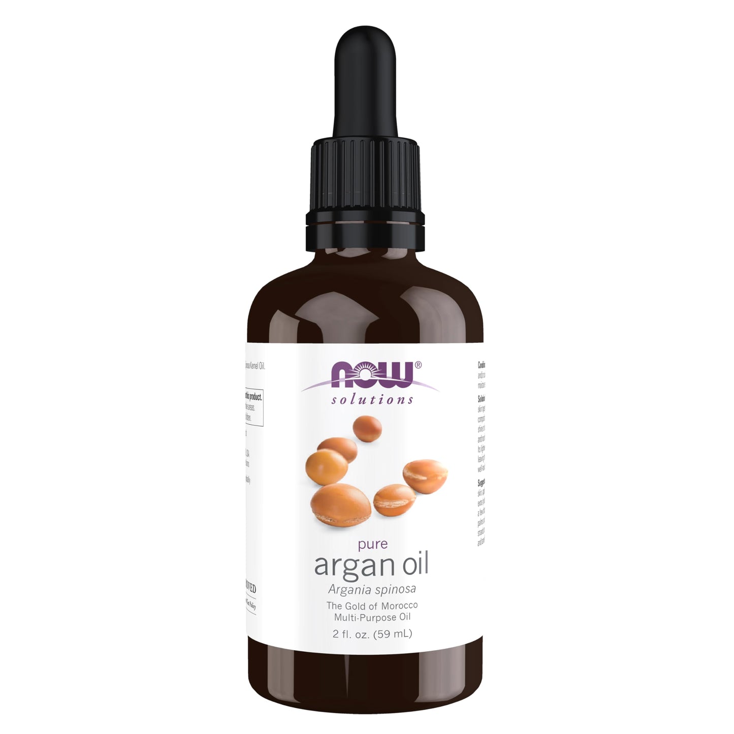 NOW Solutions Pure Argan Oil, 100% Pure, "Gold of Morocco" Multi-Purpose Oil, 2-Ounce