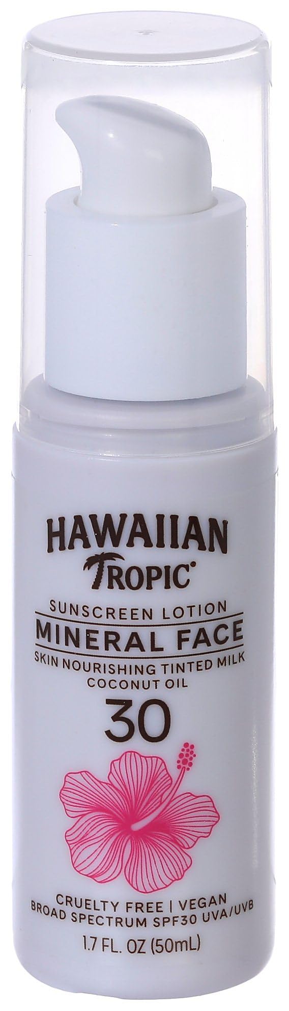 Hawaiian Tropic Mineral Sun Milk Face Sunscreen Lotion, SPF 30, 1.7oz