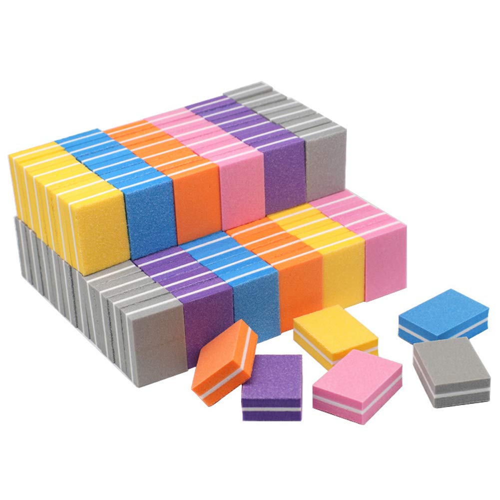 60Pcs Professional Nail Buffer Block Mini Toe Nail and Finger Nail Sanding Blocks Smoother Buffer File for Nail Polish UV Gel Manicure Salon Nail Art