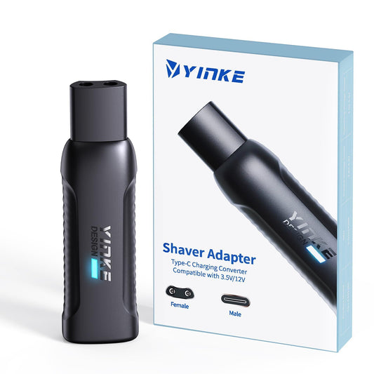 12V/3.5V Mini Type-C Shaver Charger Adapter for Braun 1/3/5/6/7/9/XT5 Series Electric Shaver, Portable USB-C Razor Charger Adapter Replacement Beauty and Personal Care YinkeVibe