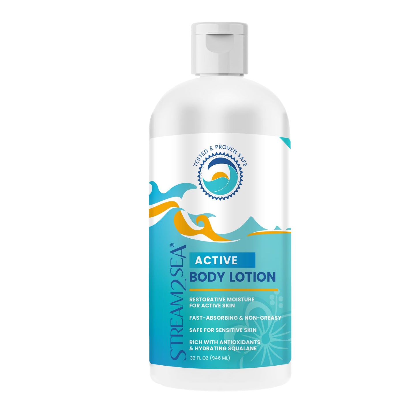 STREAM 2 SEA Nourishing Body Lotion For Dry Skin, 32 Fl oz Vitamin E Squalene Reef Safe and Paraben Free After Sun Moisturizing Body Lotion, Nourish