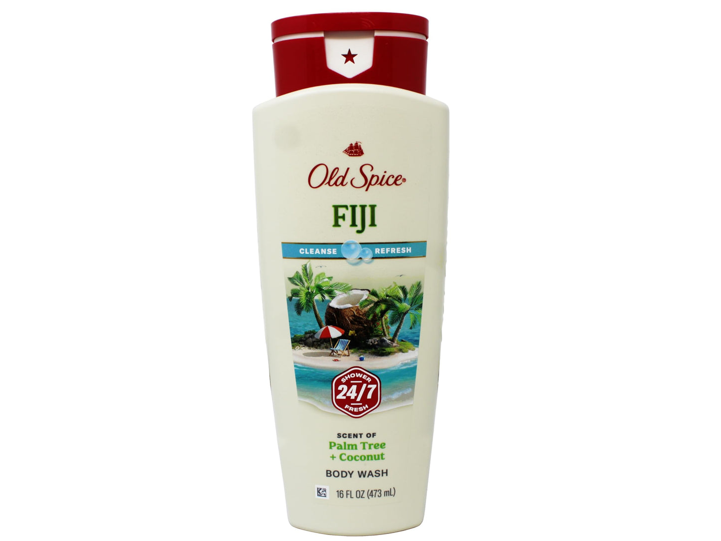 Old Spice Body Wash - Fiji - With Palm Tree - Net Wt. 16 FL OZ (473 mL) Per Bottle - Pack of 4 Bottles Beauty & Personal Care Old Spice