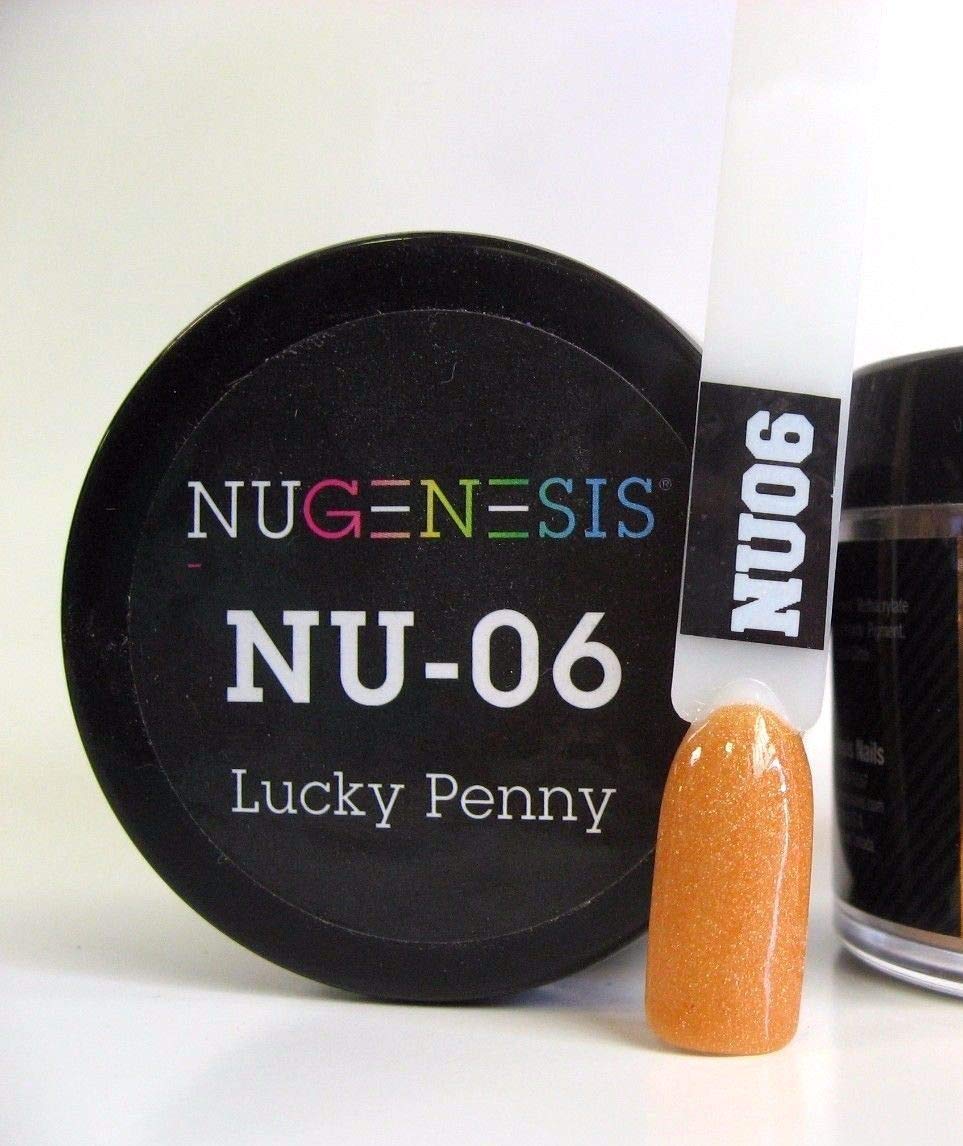 NuGenesis Nail Dipping Powder Color 1.5oz/43g Jar - (NU06 LUCKY PENNY) Beauty & Personal Care Nugenesis