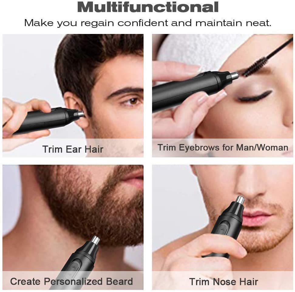 aiqiua Professional Painless Ear Nose Hair Trimmer for Men and Women, Nose Hair Trimmer,Waterproof Dual Edge Blades for Easy Cleaning, Easy to use Beauty and Personal Care aiqiua