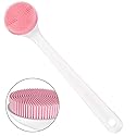 Silicone Back Scrubber for Shower, Back Washer Brush Long Handle with Soft Bristles, Bath Body Shower Exfoliator Brush for Men and Women, BPA Free
