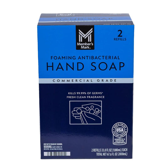 Member's Mark Antibacterial Foaming Hand Soap, 33.8 Fluid Ounce (Pack of 2)