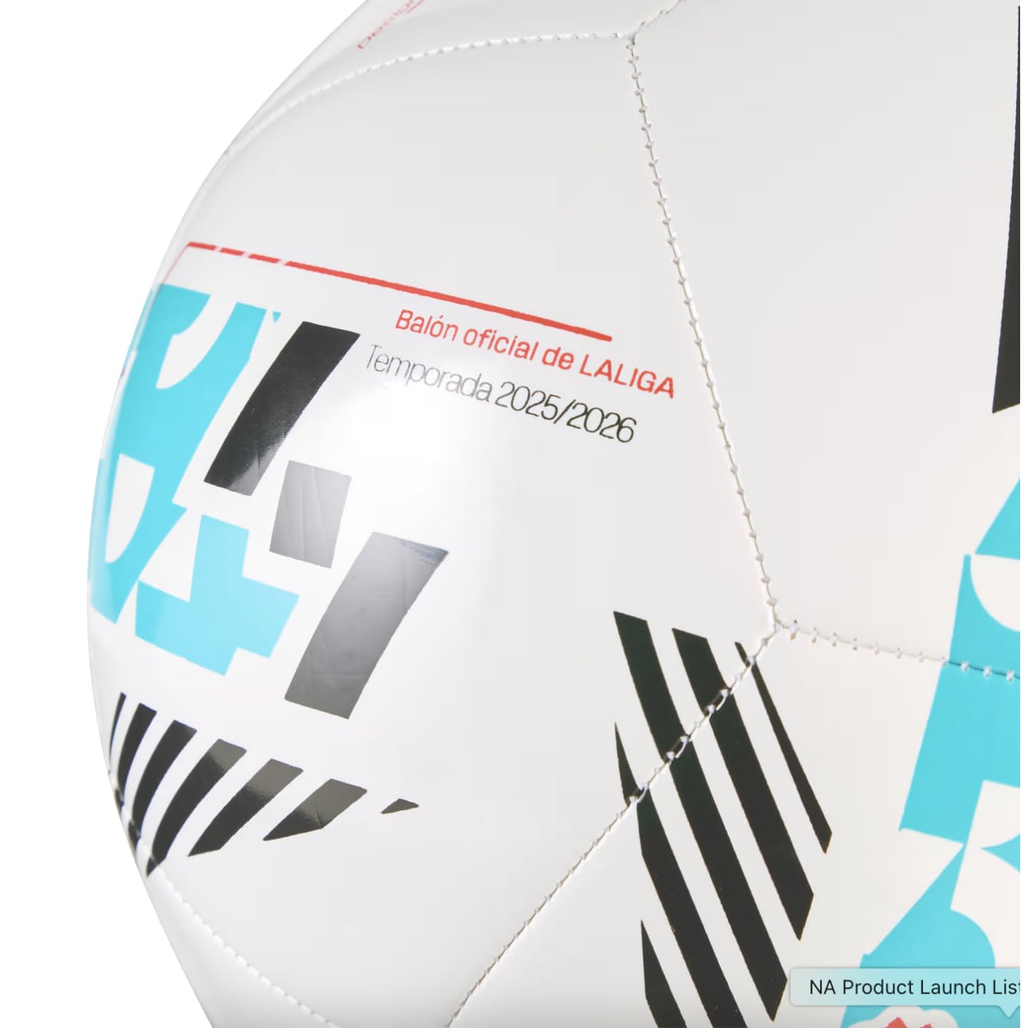 Puma Unisex Orbita LaLiga 1 Machine Stitched Soccer Ball, White-Multicolor AH25, 3