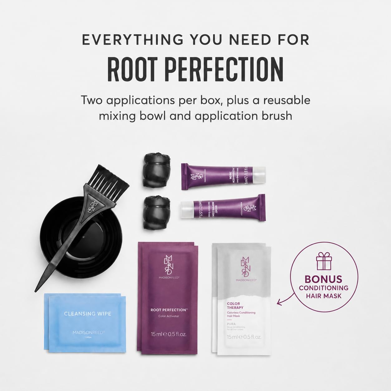 Madison Reed Root Perfection Root Touch Up Kit - 4N Spoleto Darkest Brown, 2 Permanent Applications, 100% Gray Coverage in 10 Min | PPD-Free