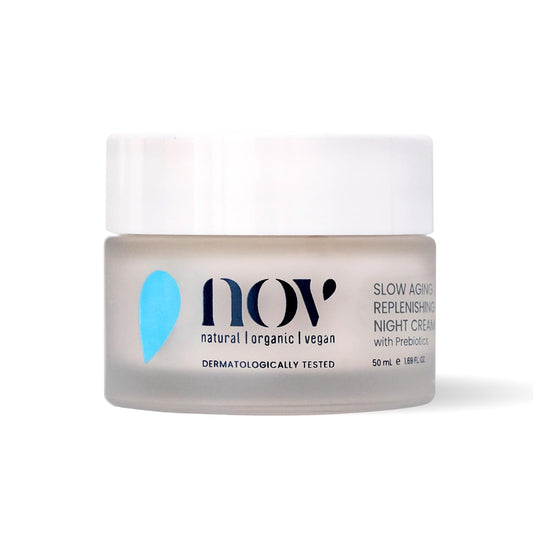 NOV Slow Aging Replenishing Night Cream - Face Moisturizer with Rose Hip Oil - Moisturizer Face Cream to Reduce Fine Lines and Aging Spots - 1.69 oz