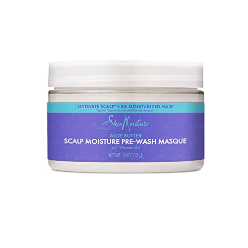 SheaMoisture Aloe Butter & Vitamin B3 Pre-Wash Masque - Boosts Hydration for Moisturized Hair and Scalp 4oz