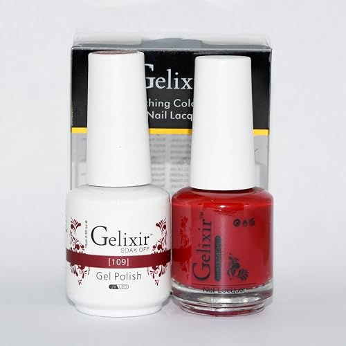 Gelixir Duo Matching Gel and Nail Polish, Made in USA. (109) Beauty & Personal Care Gelixir