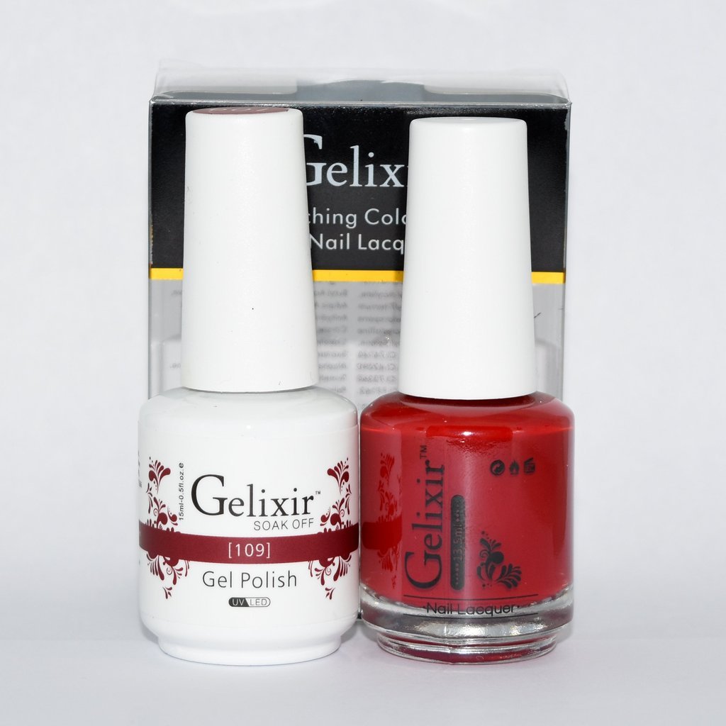 Gelixir Duo Matching Gel and Nail Polish, Made in USA. (109) Beauty & Personal Care Gelixir