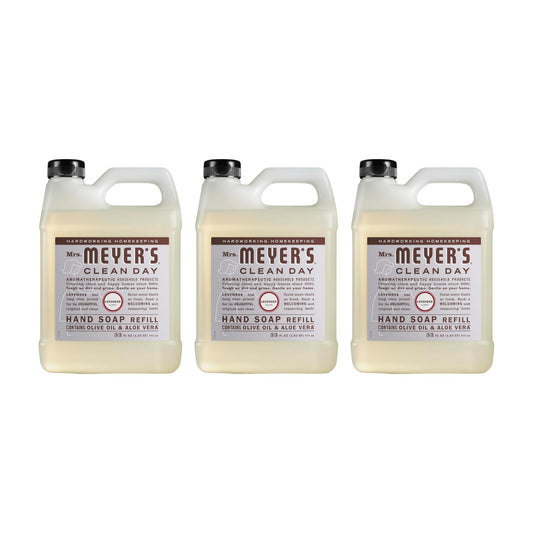 Mrs. Meyers Lavender Liquid Hand Soap Refill, 33 Oz, (Pack of 3)