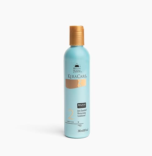 KeraCare Dry & Itchy Moisturizing Conditioner 8 oz - With Flax Seed Extract, Coconut Oil and Aloe Leaf Juice - Effective Against Dandruff, Seborrheic
