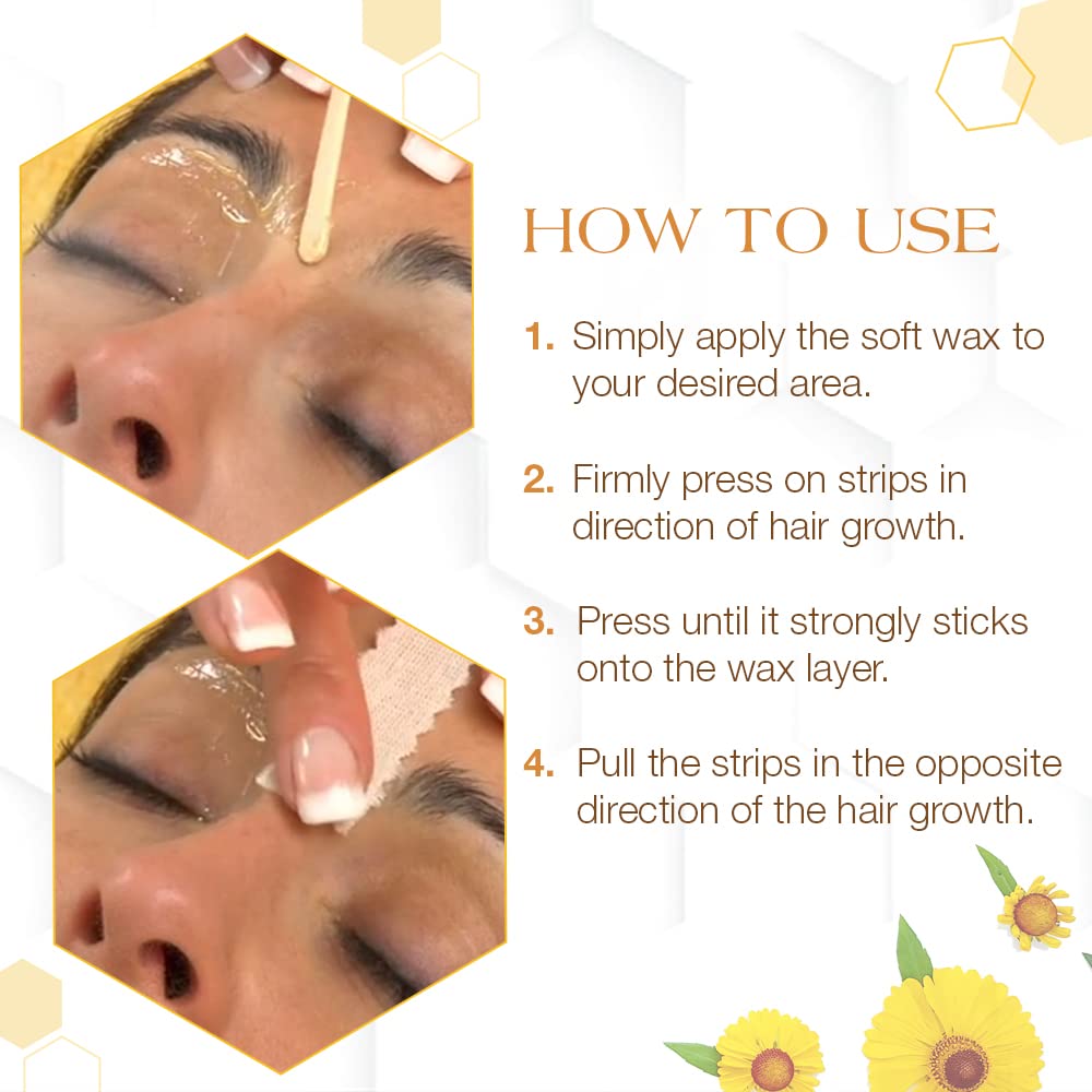 GiGi Waxing Strips for Hair Waxing/Hair Removal, Petite Natural Muslin, 100 Epilating Strips